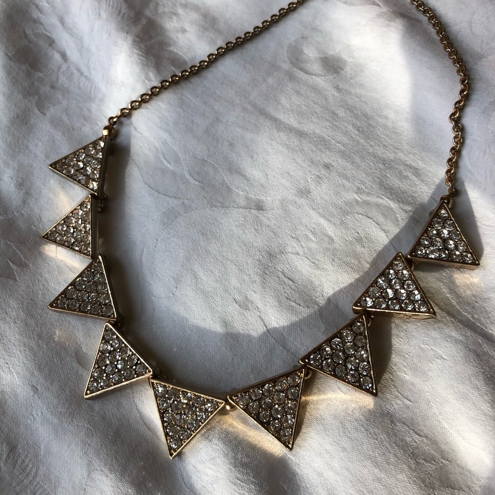 Triangle Pave Statement Necklace - Picture 4 of 8